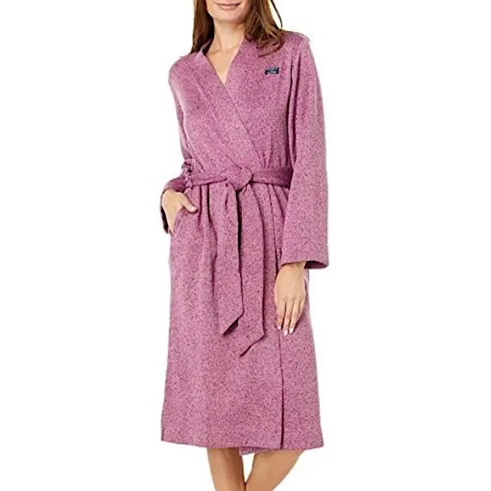 NWOT L.L. Bean Lightweight Sweater Fleece Wrap Robe - Picture 1 of 13